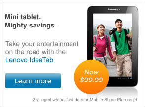 Lenovo IdeaTab. Now $99.99.